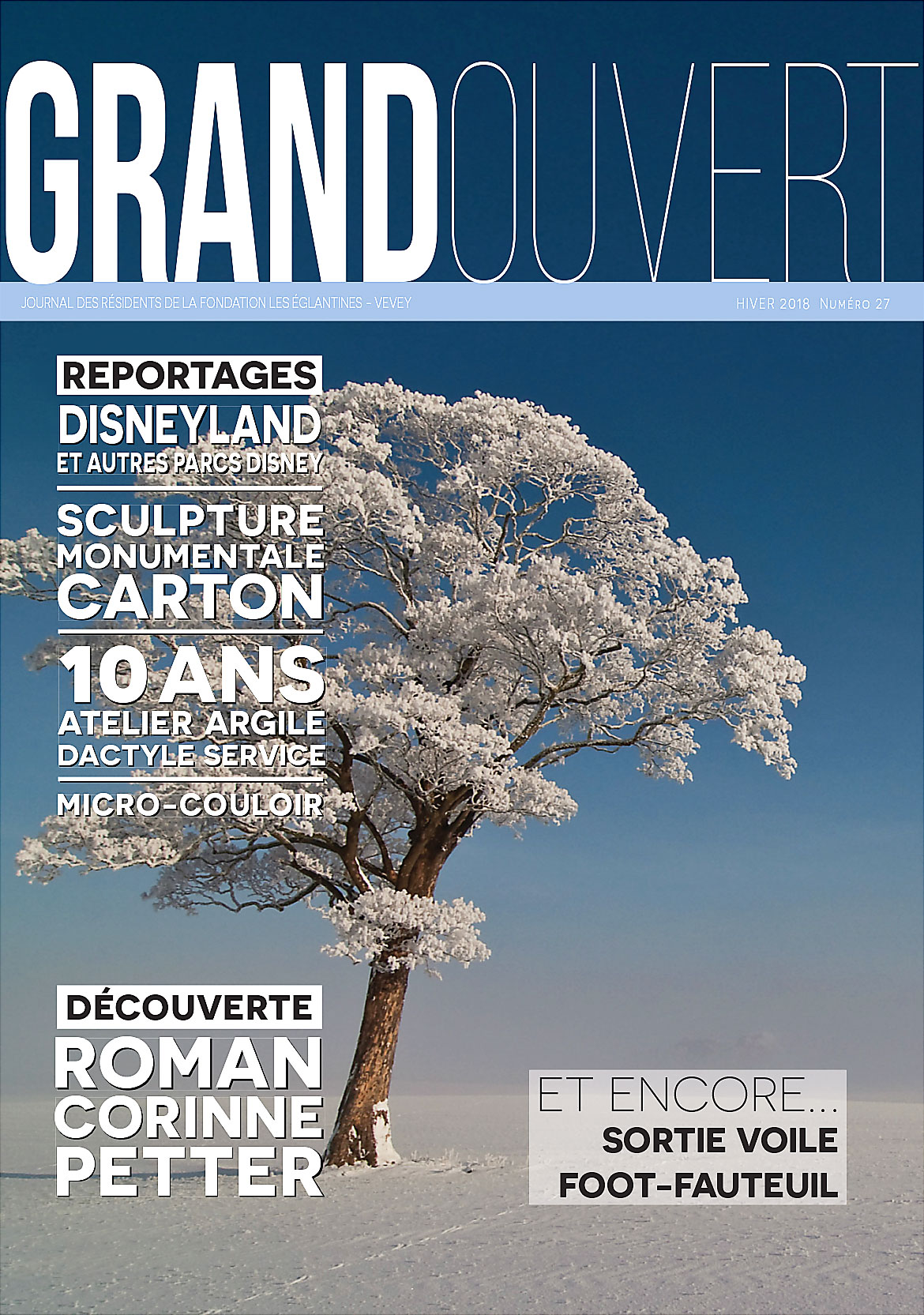 Fondation les Eglantines - Couverture du Journal Grand Ouvert N° 27