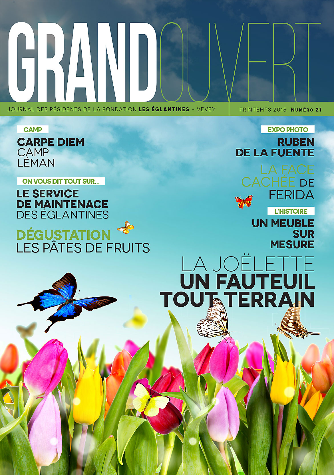 Fondation les Eglantines - Couverture du Journal Grand Ouvert N° 21